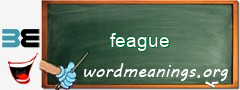 WordMeaning blackboard for feague